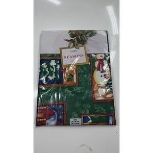 Vintage Bardwil Seasons Timberline retreat Tablecloth 52x70" OB Cabin Camping